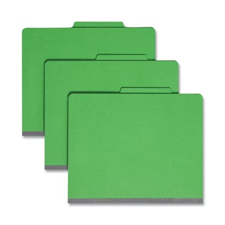Smead Smead, COLORED TOP TAB CLASSIFICATION FOLDERS, 1 DIVIDER, LETTER SIZE, GREEN, 10PK 13702